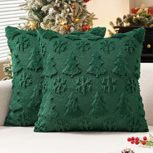 MIULEE Christmas Throw Pillow Covers 18x18 Set of 2 Christmas