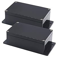 Vista 25 de Zulkit Caja de conexiones de plástico ABS a prueba de polvo impermeable IP65 cajas eléctricas universales recinto de proyecto con oído fijo negro