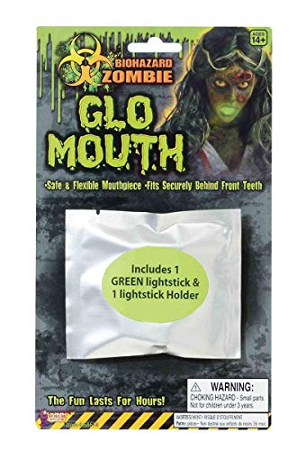 Forum Novelties Party Supplies Biohazard Zombie Mouth Glow Light Up Costume Accessory, One Size