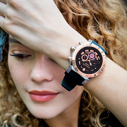 Mulco Silicone Lady Watch For Women With Quartz Analog Multifunctional Movement, Rose Gold Accents With Stainless Steel Case- Scratch-Resistant Mineral Crystal Glass And Water Resistant #TOP3