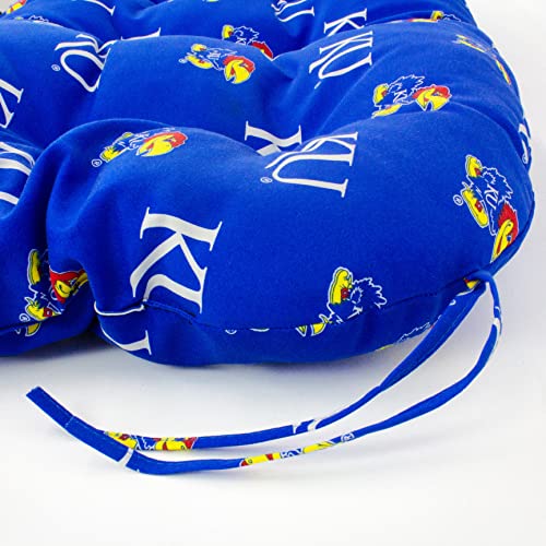 Image of College Covers Everything Comfy Kansas Jayhawks Indoor Outdoor Settee Loveseat Bench Cushions