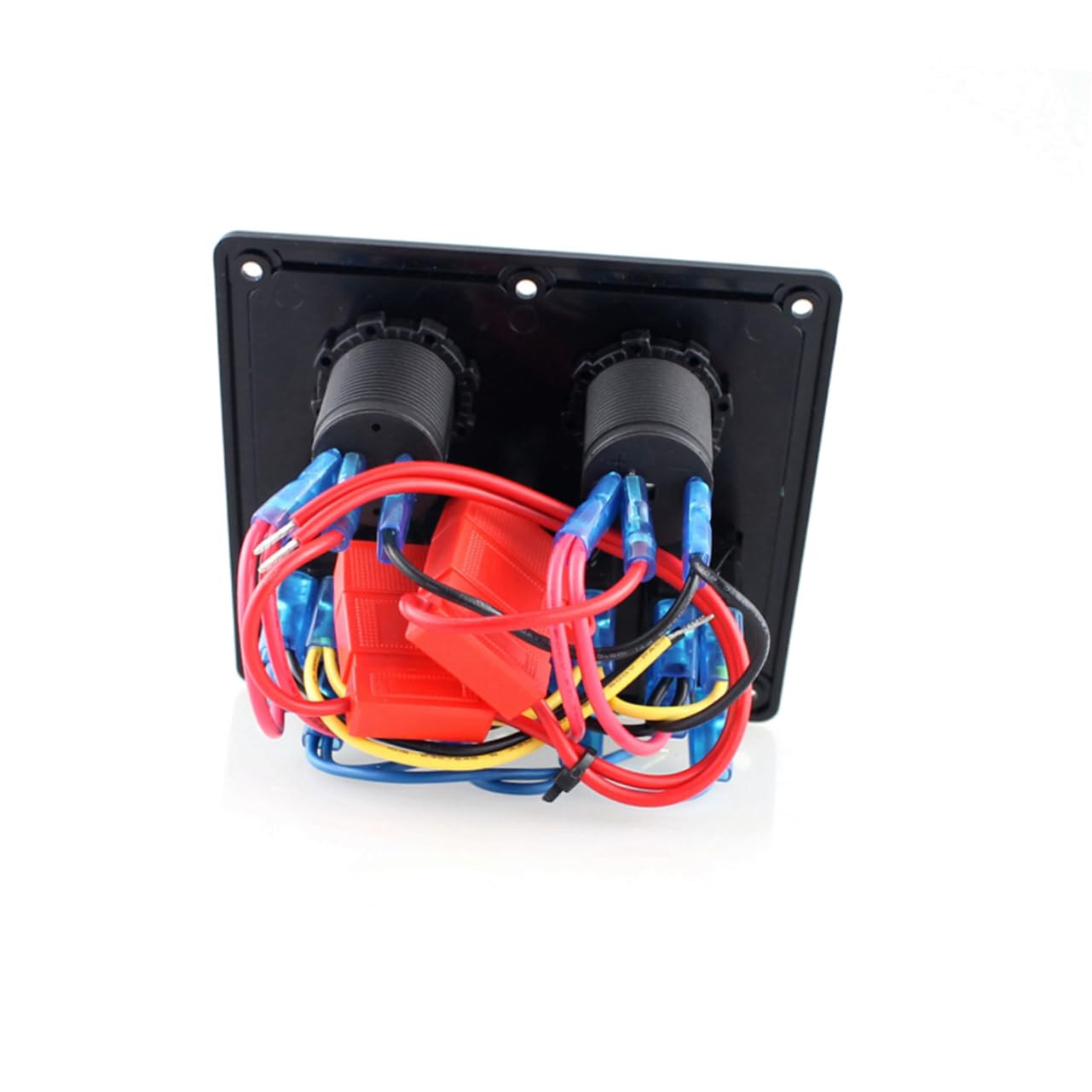 4 Group Rocker Panel 12V-24V DC with Power Socket and USB | PA66 Plastic Case, 3.1A Dual USB Output, Waterproof Build, Horizontal or Vertical Install