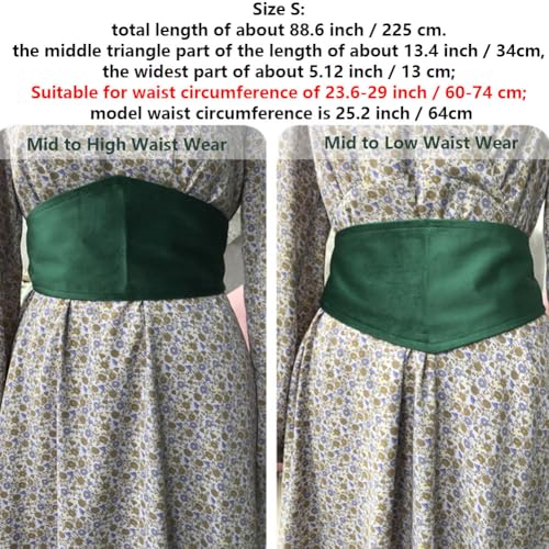 Women Triangle Velvet Wide Waist Belts for Dress Self Tie Cinch Belt for Wedding Party2