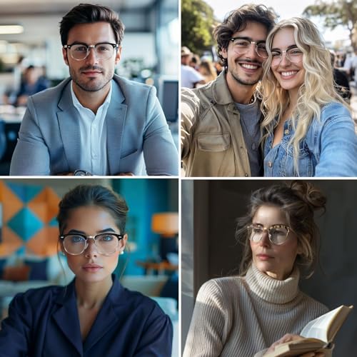 Image of ️ Blue Light Blocking Computer Glasses for Men & Women | Specs for Men Stylish, Chashmaa, Spectacles Frames, Gaming Glasses, Anti Glare, UV Protection Sunglasses, TR90 Eyeglasses