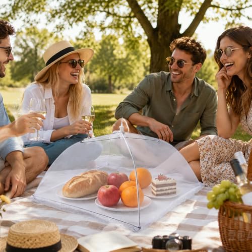 Couvercles alimentaires extérieurs pliables contre les insectes de barbecue - 5