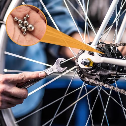 YOYEAH Kugellager Kugeln - 620 Stahlkugeln, Fahrrad Ersatzteile, diverse Größen (1-8mm), rostbeständig, Edelstähle, präzise. Perfekt als Kugellager, Reinigungsperlen, Sphären, für Fahrrad und mehr