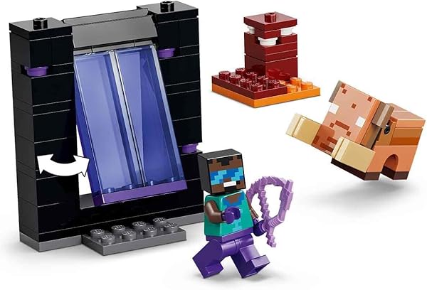 LEGO Minecraft Reise durch Nether und Endportal - Kinder Spielzeug mit Helden, Enderman und Baby Hoglin Figuren - Set mit Minecraft Figur - Gamer Geschenk für Jungen und Mädchen ab 7 Jahren - 21584 - 4