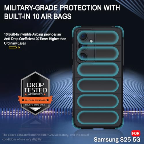 Image of TheGiftKart Liquid Silicon Back Cover Case for Samsung Galaxy S25 5G | ShockProof Military Grade Protection | Micro-Fibre Cloth On Inner Side | Anti-Slip Grip Back Case for Samsung S25 5G (TPU, Black)