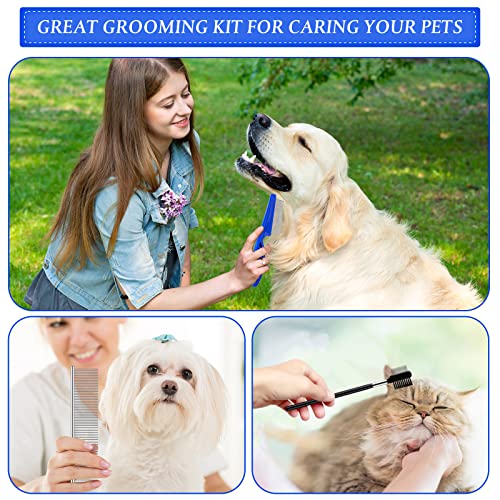 Pet Comb 5 Pieces Dog Comb Tear Stain Remover Comb Stainless Steel Pet Comb Double Sided Dog Eye Comb Brush Multipurpose… - Image 6