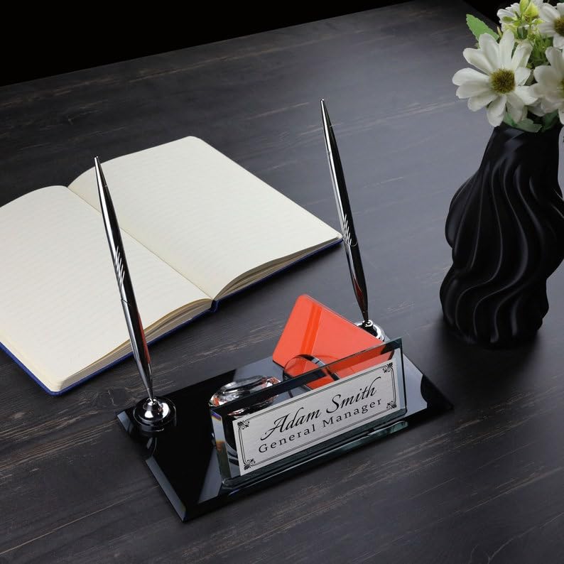 Plaque De Nom De Bureau, Plaque De Nom En Verre, Plaque De Bureau, Plaque De Nom Pour Le Bureau