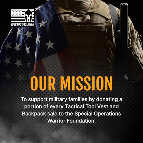 Spec Ops Tool Gear SF-18 Charlie 2.0 Tactical Tool Vest & Belt – Modular MOLLE Work Vest with Tool Pouches & Weight-Dispersing Support | Small | Digital Camo - Thumbnail 3