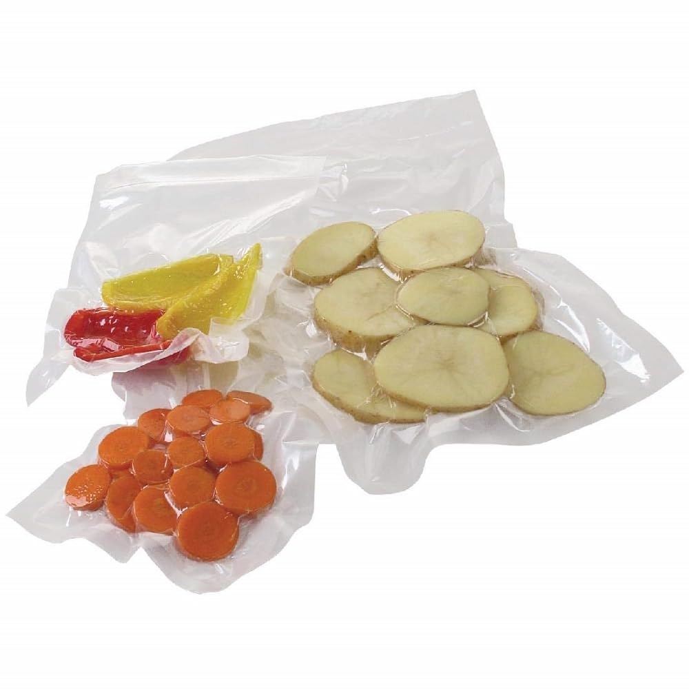 Vogue Vacuum Sealer Food Bags Embossed 150x350mm (50 Pack) - Fridge and Freezer Safe, Odor and Leak Proof DM880