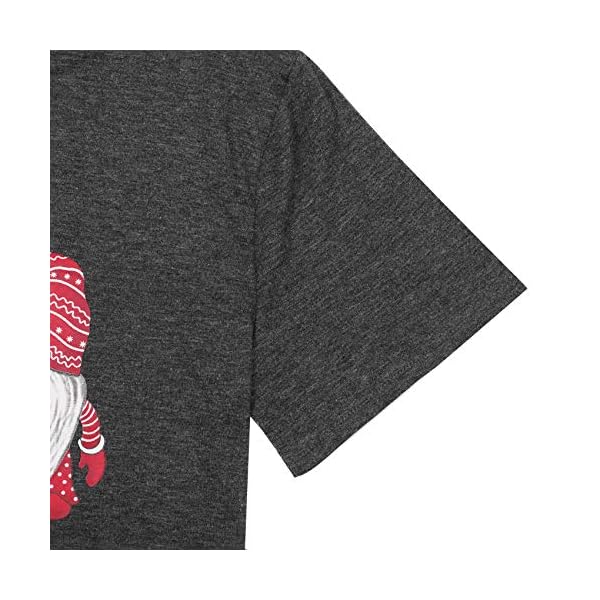 Christmas Gnome T Shirt Women Funny Graphic T-Shirt Gnomes Tee Short Sleeve Tops Holiday Clothes Red Grey