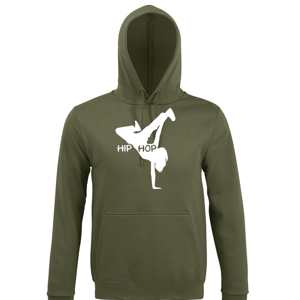 Hip Hop - Felpa con cappuccio da donna, esercito, XXXXL