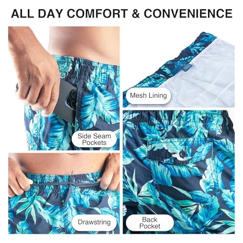 Image of Kanu Surf Men's Troy Stripe Swim Trunks