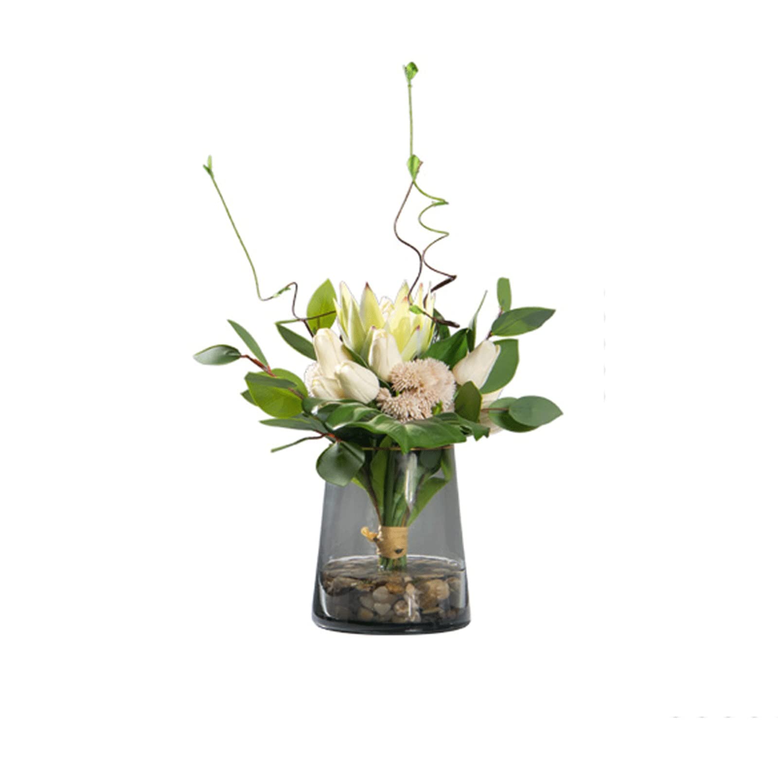 Plante verte artificielle pour terrasse et salon avec pot esthétique design moderne