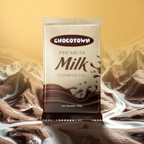 Image of Choco Town Choco Compound Slab | Chocolate Bar For Making Cakes & Cookies - 500g (White 1)