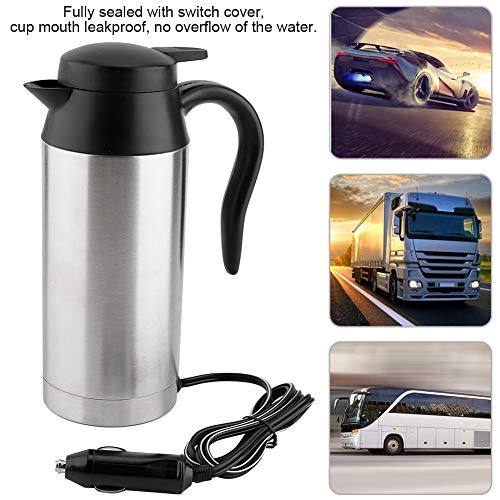Tetera Eléctrica Portátil para Auto 12V 750ML Acero miniatura 5
