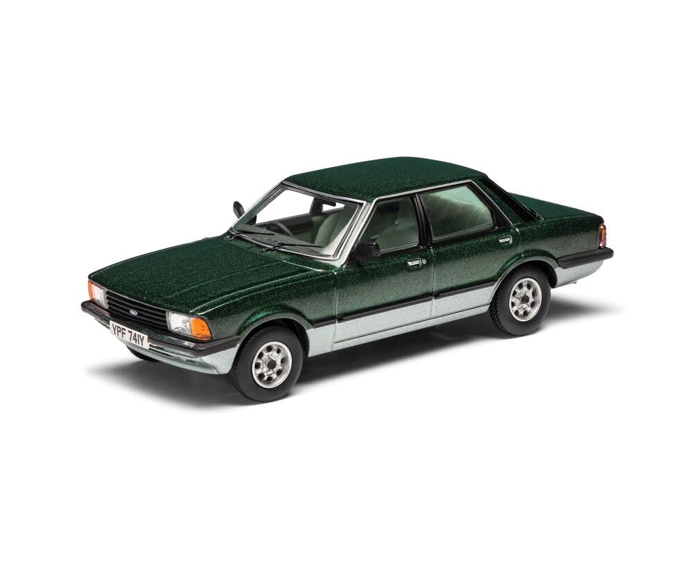 Corgi Diecast Model Vehicles - VA15005 Ford Cortina Mk5 1.6 Carousel, Forrest & Crystal Green, Men & Women Souvenir Gifts from UK - Small Die Cast Toy Car Models for Boys, Gift for Motor Enthusiasts