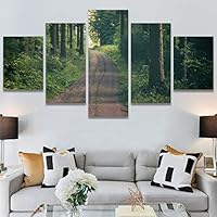 SIGNWIN 5 Panel Canvas Wall Art Rustic Woods for Home Decorations Ready to Hang - 60