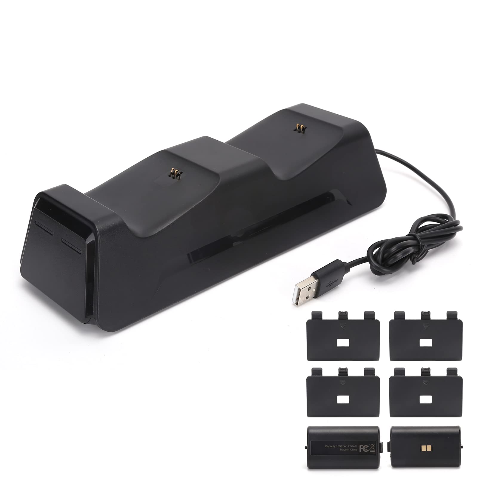 Base de Carga para Mando One S/X con 2 Baterías de Larga Duración de 1200 MAh, Equipo de Carga con Fácil de Usar