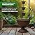 Tiered Vintage Water Fountain - Indoor/Outdoor Metal Fountain with 6 Hanging Cups, Fade Resistant, 31”H for Home Decor