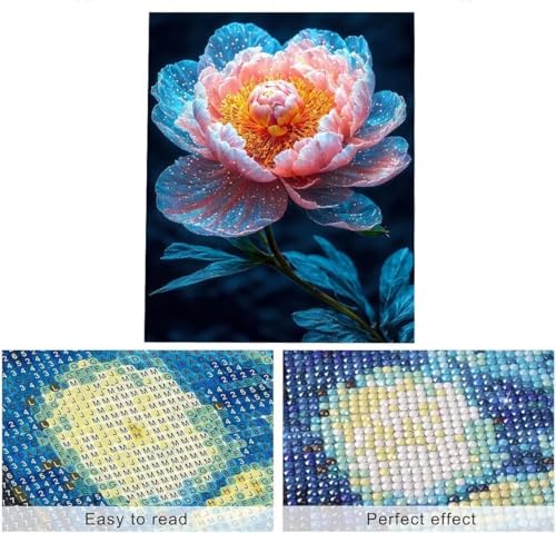 Kit Kits de Broderie au Point de Croix Diamant d'exception motif pivoines en cristal 5D