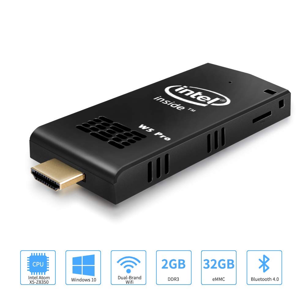 Intel Mini PC Atom x5-Z8350 fino a 1.92Ghz 2GB/32GB Quad Core Computer Stick Windows 10 Professional HDMI 4K USB 3.0