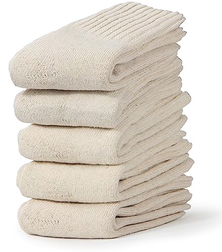 Image of BenSorts Women's Winter Boots Socks Thick Warm Cozy Crew Socks Solid Color Gifts