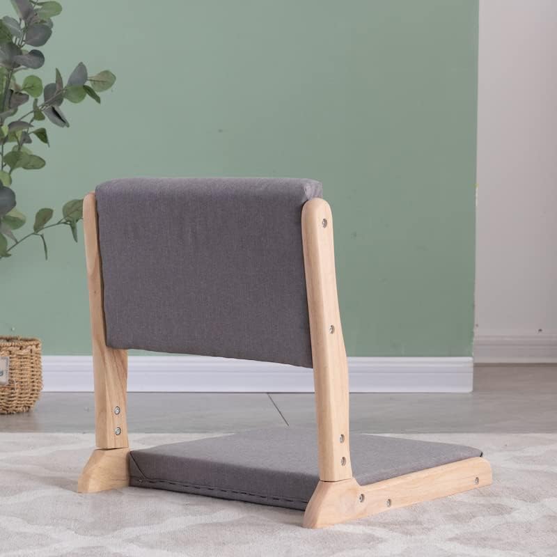 Miniatura 4 de Silla Tatami, silla plegable de meditación, asiento de suelo, silla de sala de estar, silla japonesa portátil sin patas, sofá perezoso para lectura