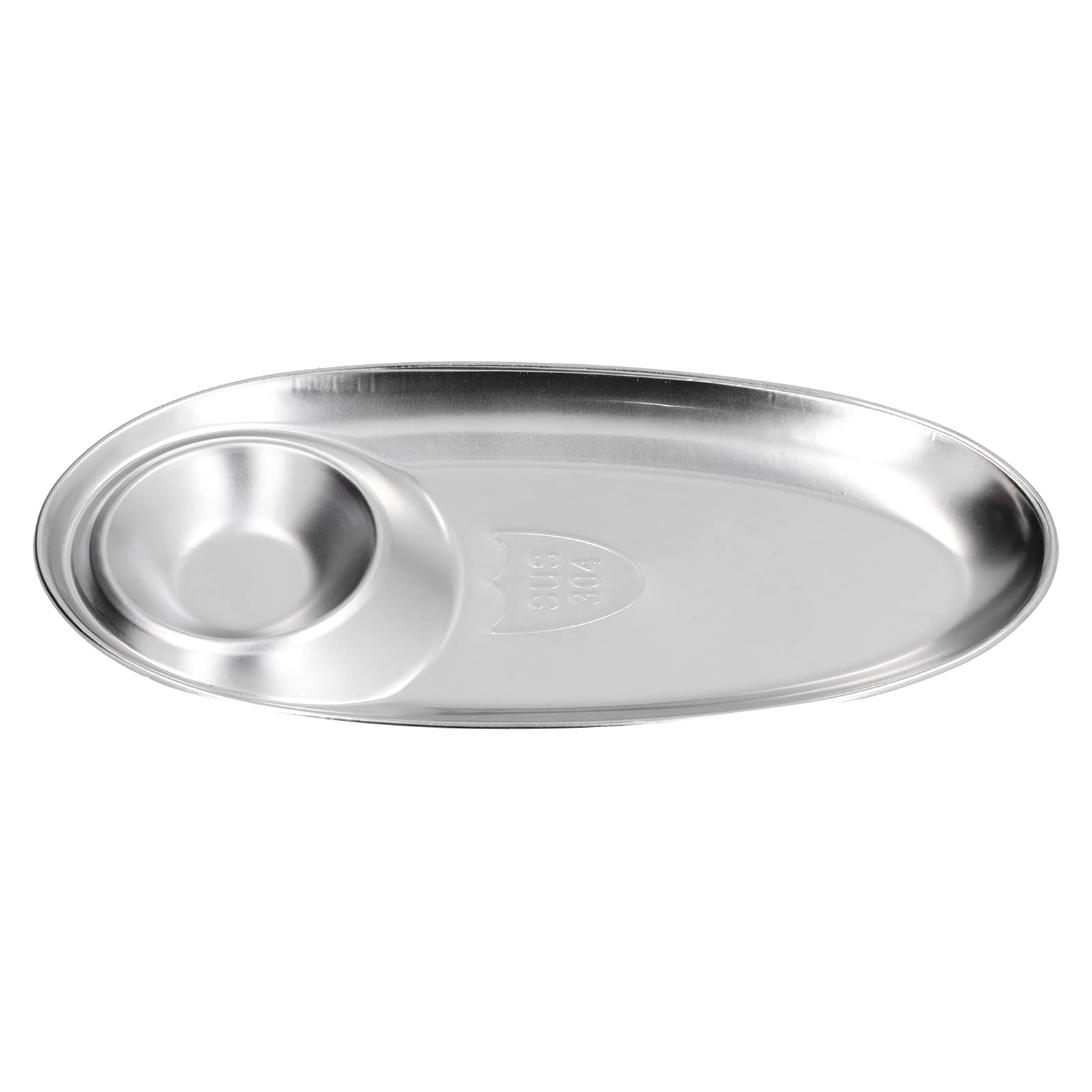 Plateau de service à compartiments en inox anti-mélange pour sauces