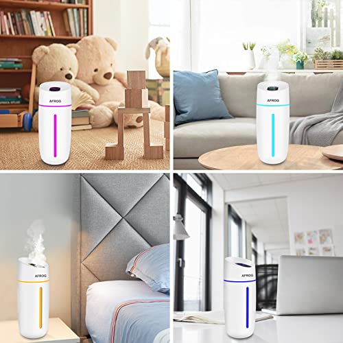 Portable Mini Humidifier, Small Cool Mist Humidifier With Night Light, Usb Personal Desktop Humidifier For Baby Bedroom Travel Office Home, Auto Shut-Off, 2 Mist Modes, Super Quiet, With Adapter #TOP6