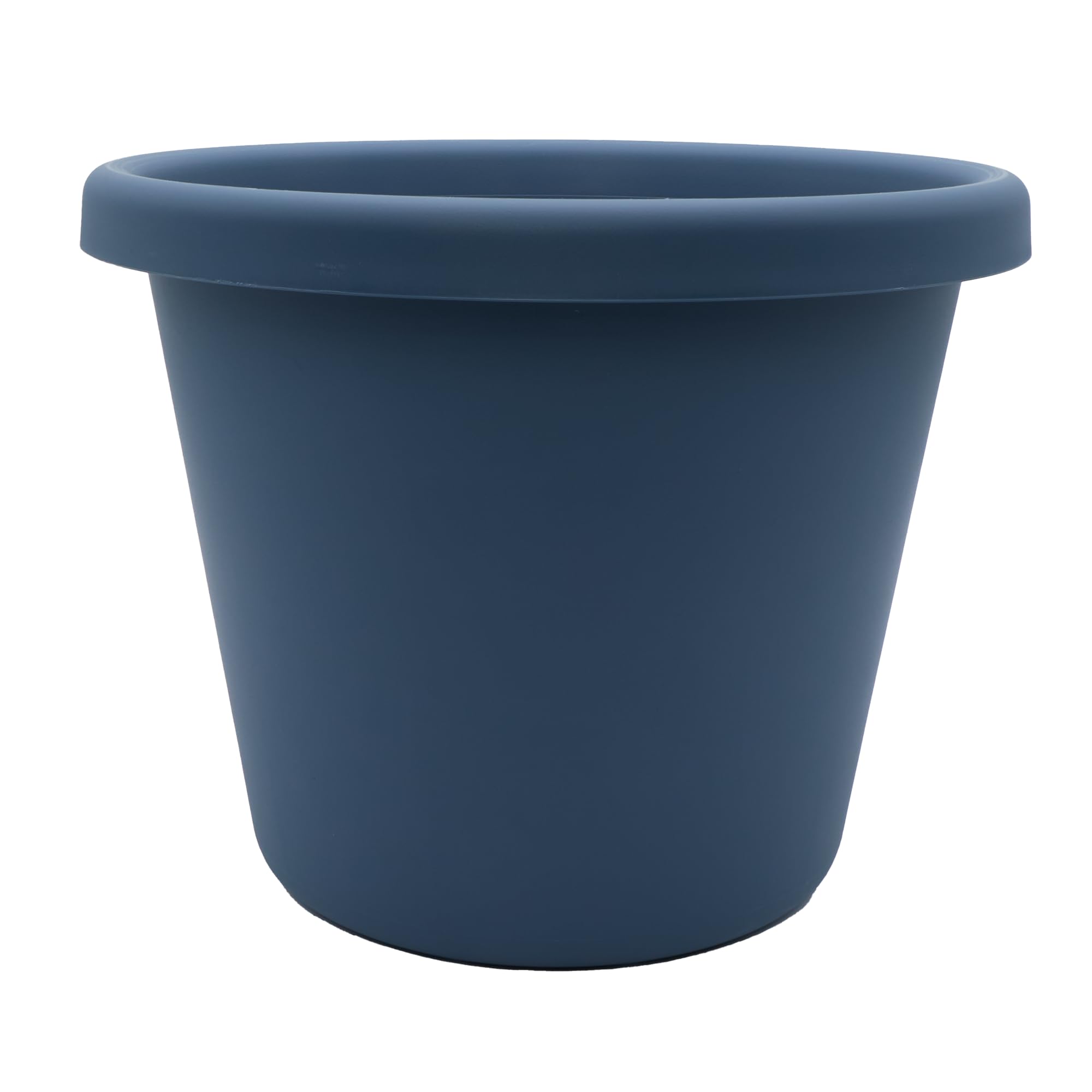 The HC Companies Classic Round Plastic Plant Pot w/Rolled Rim - Lightweight & UV Resistant Flower Pot for Herbs & More - Outdoor & Indoor Plant Pots w/Drainage (24 inch Slate Blue, Pack of 1)