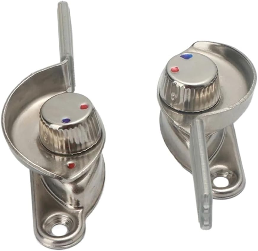 Window Sash Locks, 10Pcs Stainless Steel Al-Alloy Plastic Steel Crescent Safety Window Door Locks(Left)
