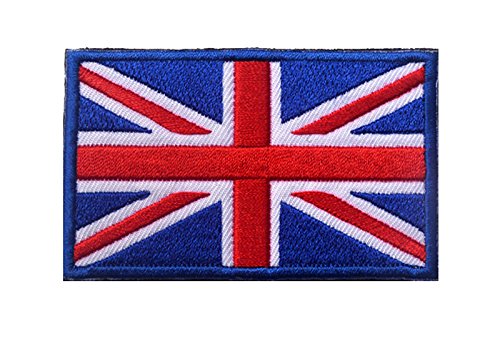 Militari Patch Fascia Da Braccio Con Patch Union Jack Ricamata Con Bandiera In Hook and Loop Sul Morale