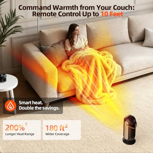Portable Space Heater 1500W with Remote - $19.99 (Was $29.99)