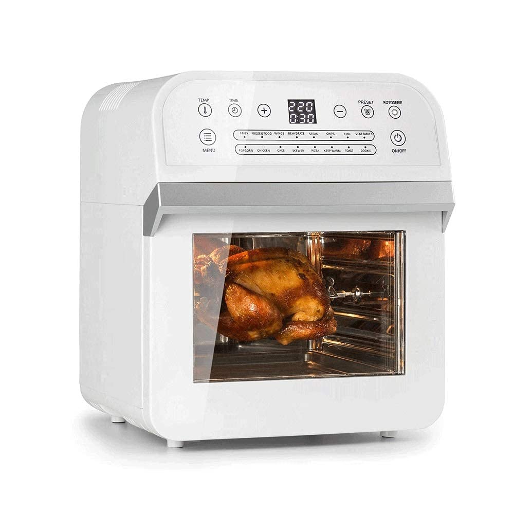 Frytownica na gorące powietrze-3D Oszczędność ogrzewania, 1600 W, Pojemność 12 L, Timer, 16 programów, Technologia konwekcji wysokiej prędkości, Timer, Termostat: od 50 do 230 ° C, 5-częściowe