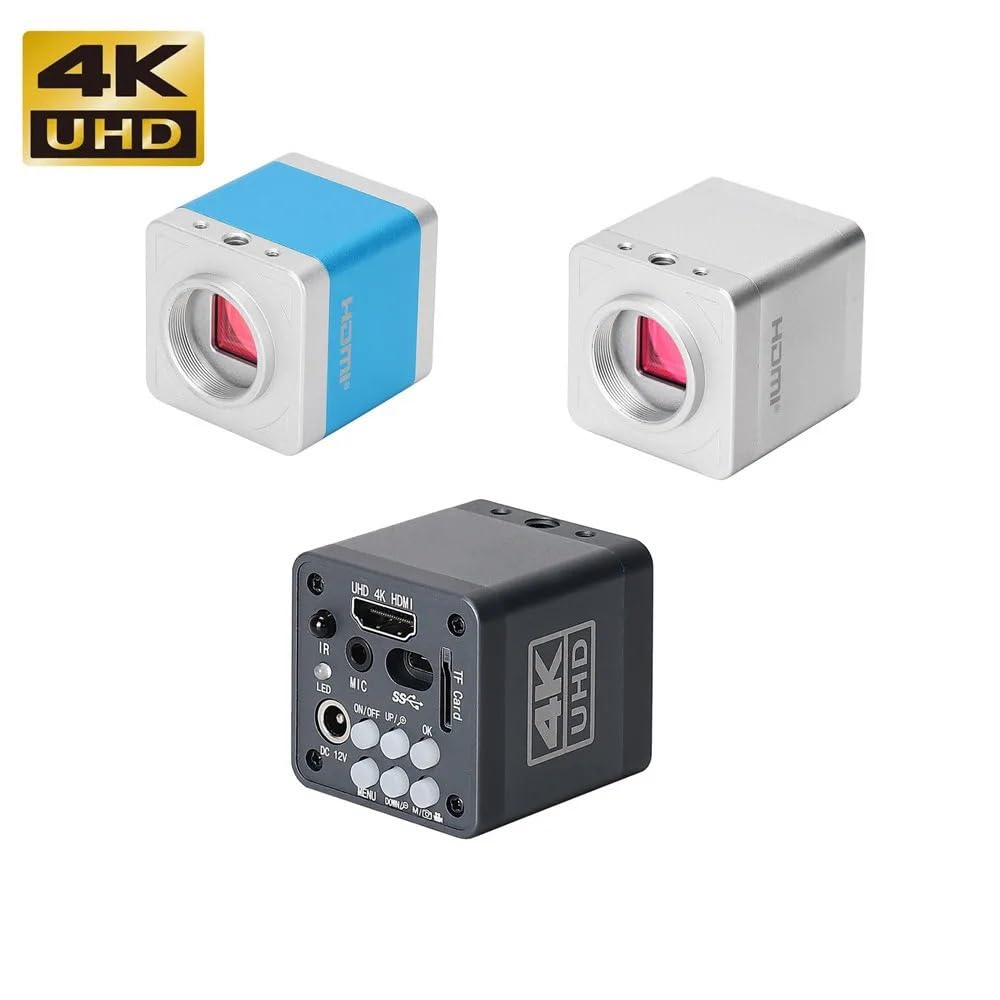 Microscope 4K Digital Microscope IMX334 Sensor HDMI USB Type-C 3.0 1080P 60FPS Industrial Electronic Camera for Phone Repair Soldering(Grey)