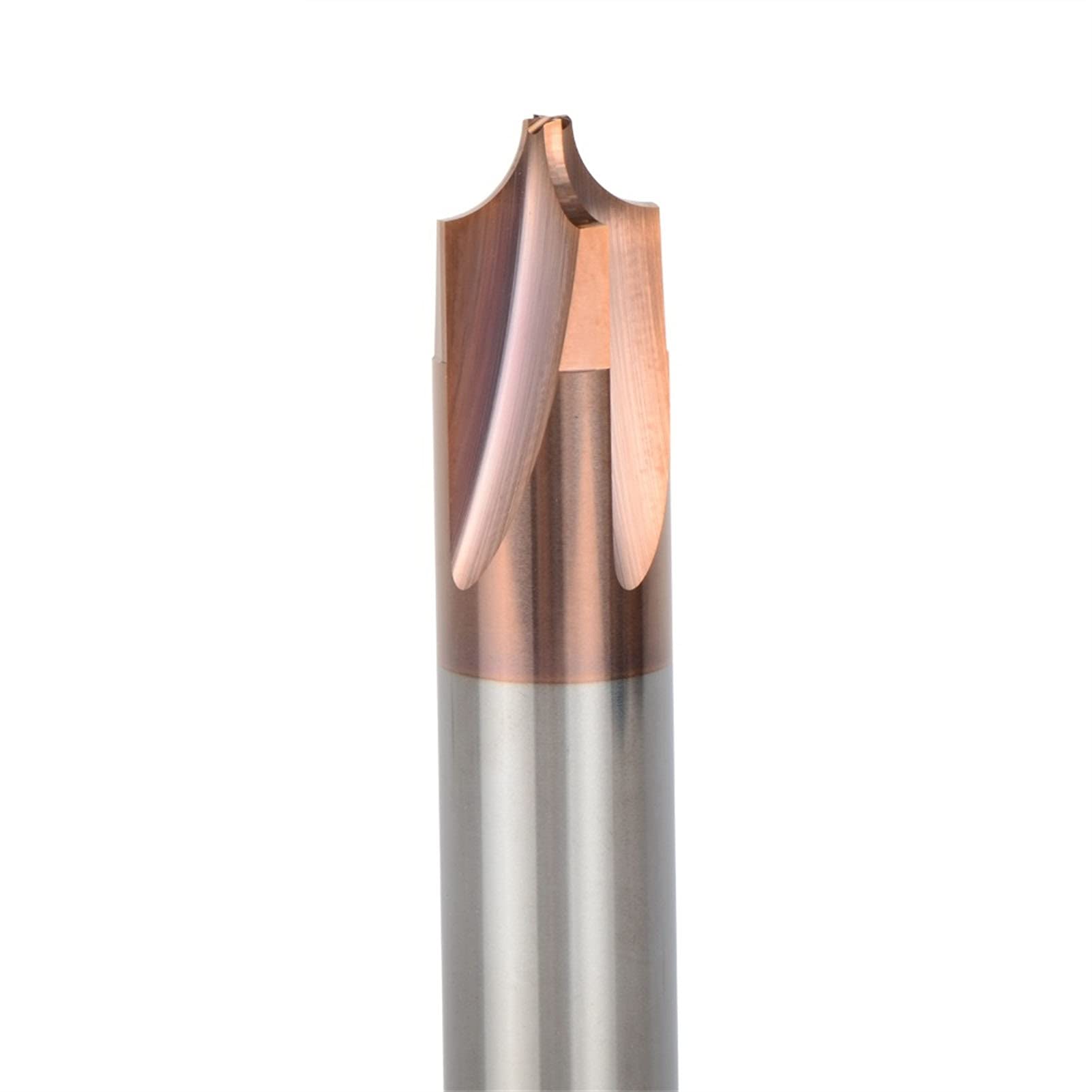 Herramienta de chaflán de carburo macizo Cortador de fresado 4 Flauta R0.5 -R5.0 Chaflán enrutador Bit Corner Rounding herramientas de desbarbado Fresas de mango JIYAMI'EN EL (Size : ICT4F R2.0 H6)