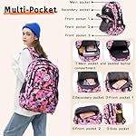 Bansusu Geometric Print Kids Backpack for Girls Boys School Bag Bookbags - Image 4