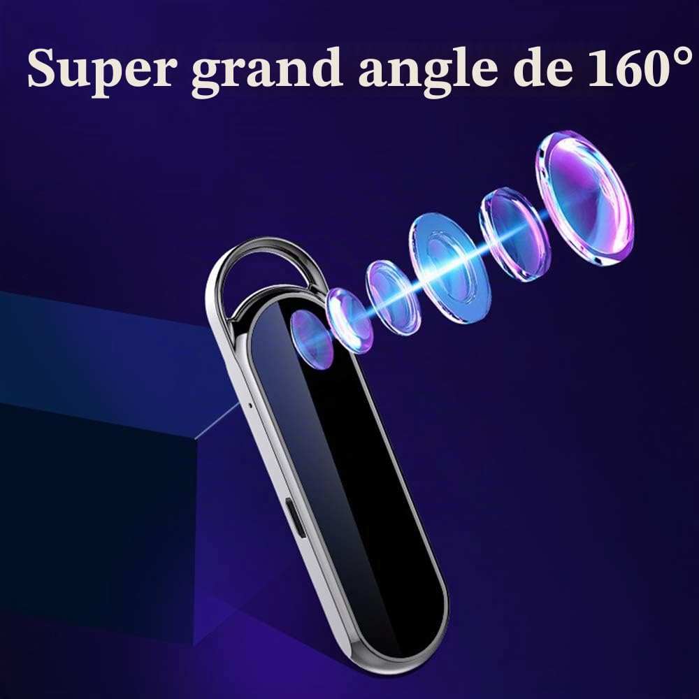 Mini Caméra Full HD 1080P,Cachée Caméra Espion avec Enregistrement en Boucle Audio Vidéo,pour Famille Voiture Réunion Caméra De Sécurité Il A Un Grand Angle De 160 Degrés