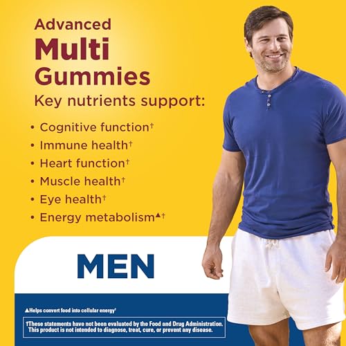 Nature Made Advanced Multivitamin Gummies for Men, 90 Gummies | Mens Multivitamin Gummies with Magnesium Citrate, Calcium & B Vitamins, Daily Nutritional Support, 30 Day Supply - image 3
