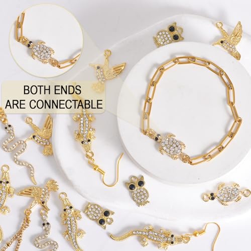 Image of stino Rhinestone Charms for Jewelry Making, Metal Pendants for Necklace Bracelet Earrings