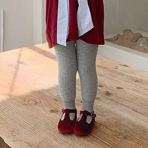 Girls Solid Fleece Lined Leggings Cotton Thick Thermal Tights Kids Soft Stretchy Pants Winter Full Length Pants2