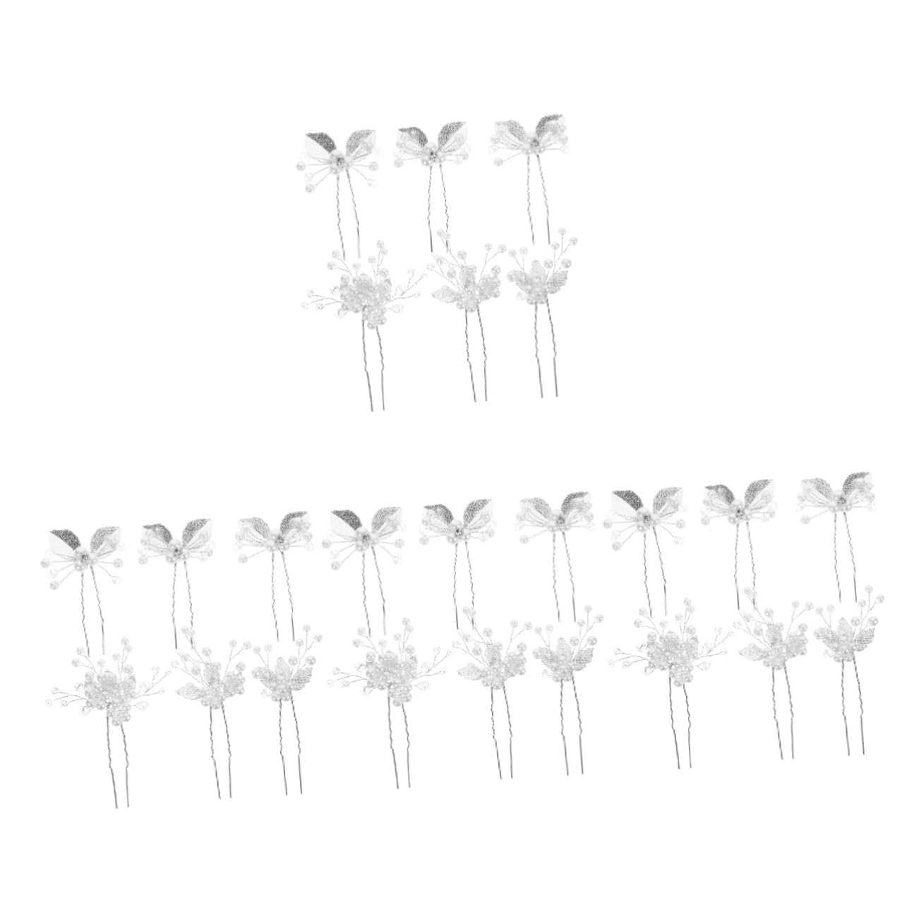 VICASKY 24 Pezzi Fermagli Sposa con e Fermacapelli U in Metallo Eleganti per Accessori Leggeri e Delicati per Acconciature Cerimonia