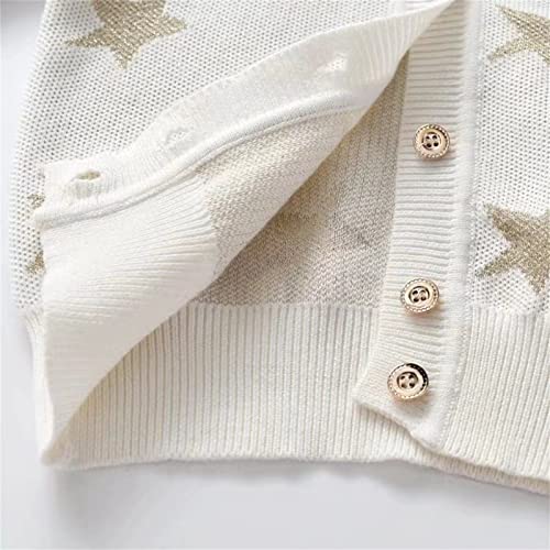 Kids Zip up Hoodie Girls Boys Autumn Winter Knit Sweater Star Print Long Sleeve Coat Cardigan Clothes 4t Little2