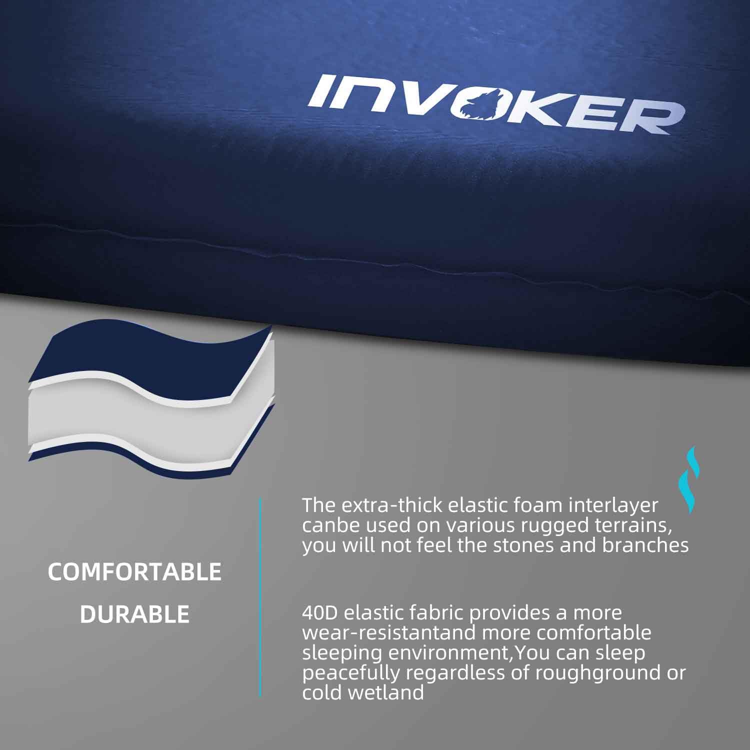 Colchoneta de dormir para camping, 8 cm, esponja elástica ultra gruesa, autoinflable, con almohada, inflado rápido en 25 segundos, para mochileros, viajes y senderismo, colchón de aire, almohadilla