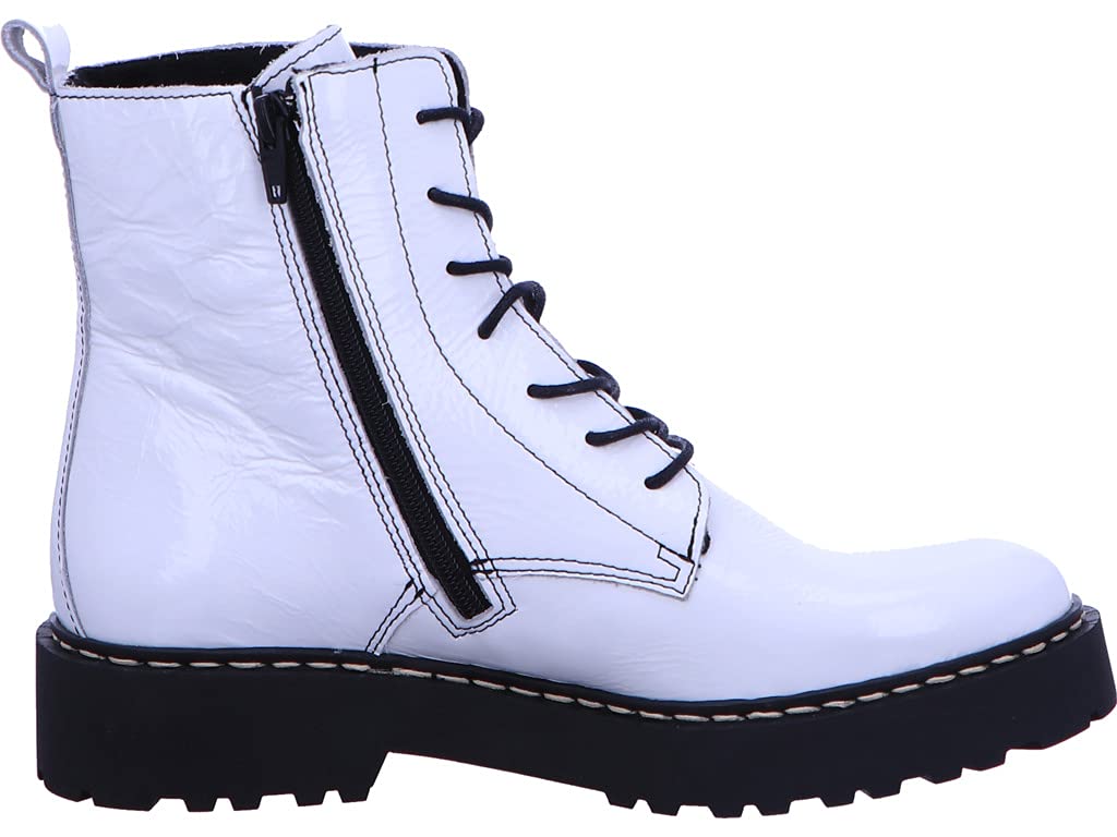 Schnürboot Schnürung Boots Damen Weiß Neu Größe 40 EU Weiß (weiß)