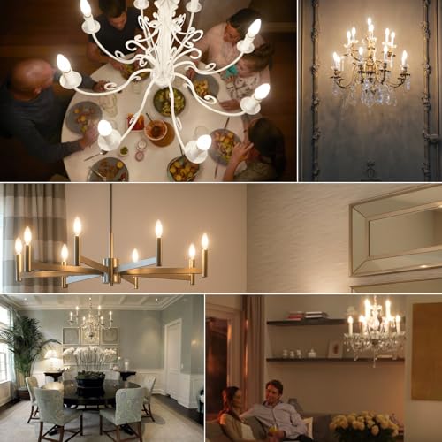 Lumiled żarówka LED E14 B35 10W, zastępuje żarówkę 75W, 230V, 1100lm, 3000K ciepła biel, nie do ściemniania, do żyrandoli i lamp sufitowych – zestaw 6 sztuk