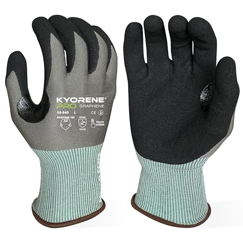 Armor Guys 00-840 Cut Resistant Work Gloves (ANSI A4) &ndash; Kyorene Pro Graphene, Machine Washable...